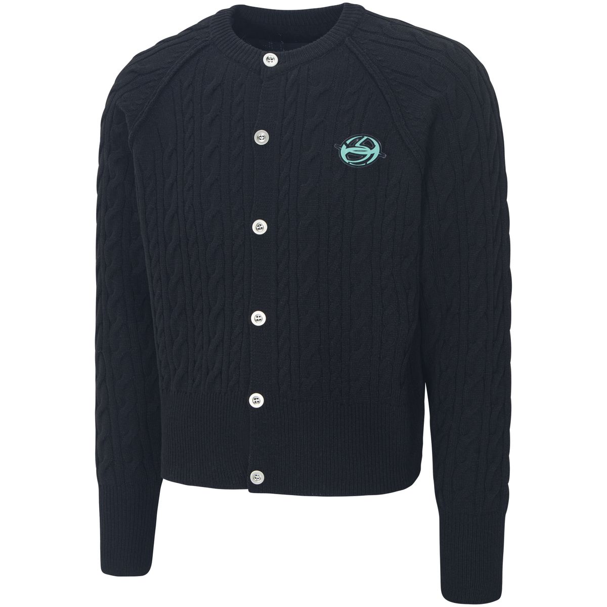 엔드파이브클럽(ANDFIVECLUB) twisted raglan cardigan [black]