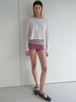 FOLDOVER SHORTS / PINK