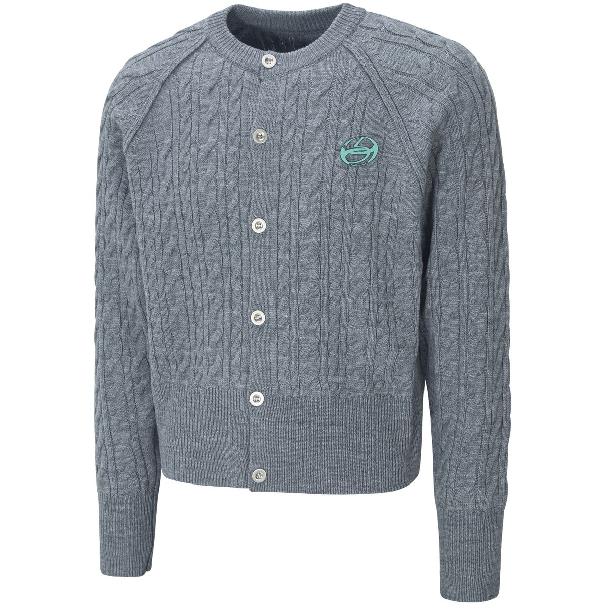 엔드파이브클럽(ANDFIVECLUB) twisted raglan cardigan [grey]