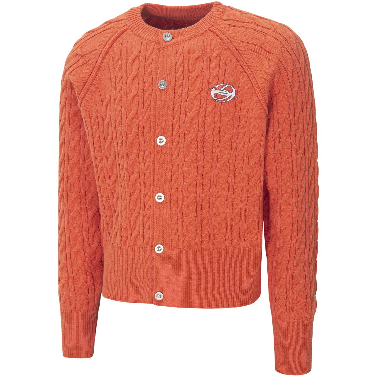 엔드파이브클럽(ANDFIVECLUB) twisted raglan cardigan [orange]