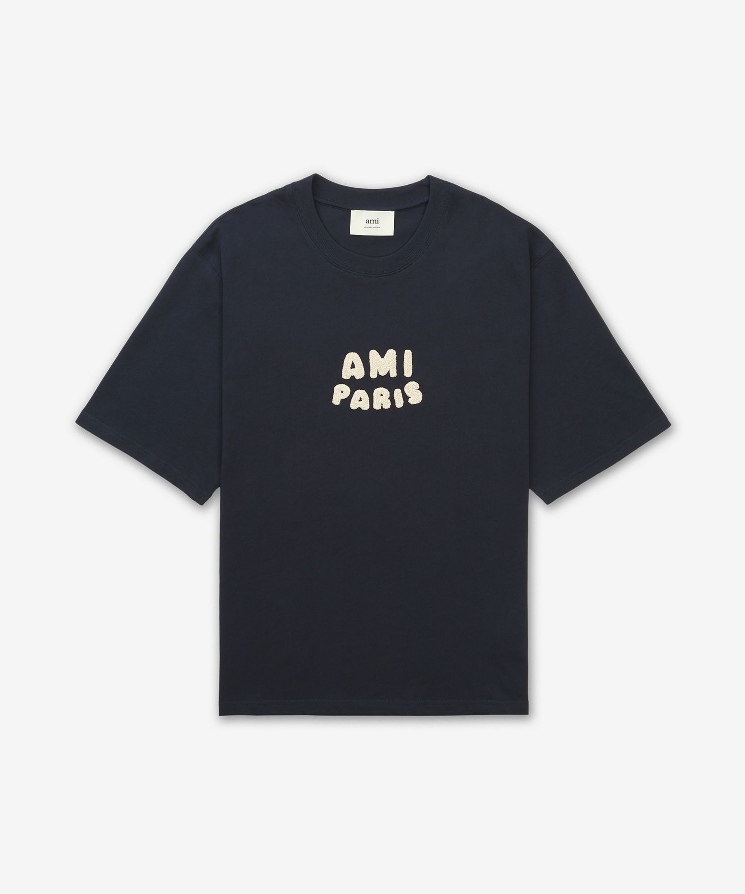 ★AMI PARIS★ Paris Logo Patch Short Sleeve T-Shirt Navy UTS NAVY BLUE Ami Paris Patch T-shirt | AMI PARIS
