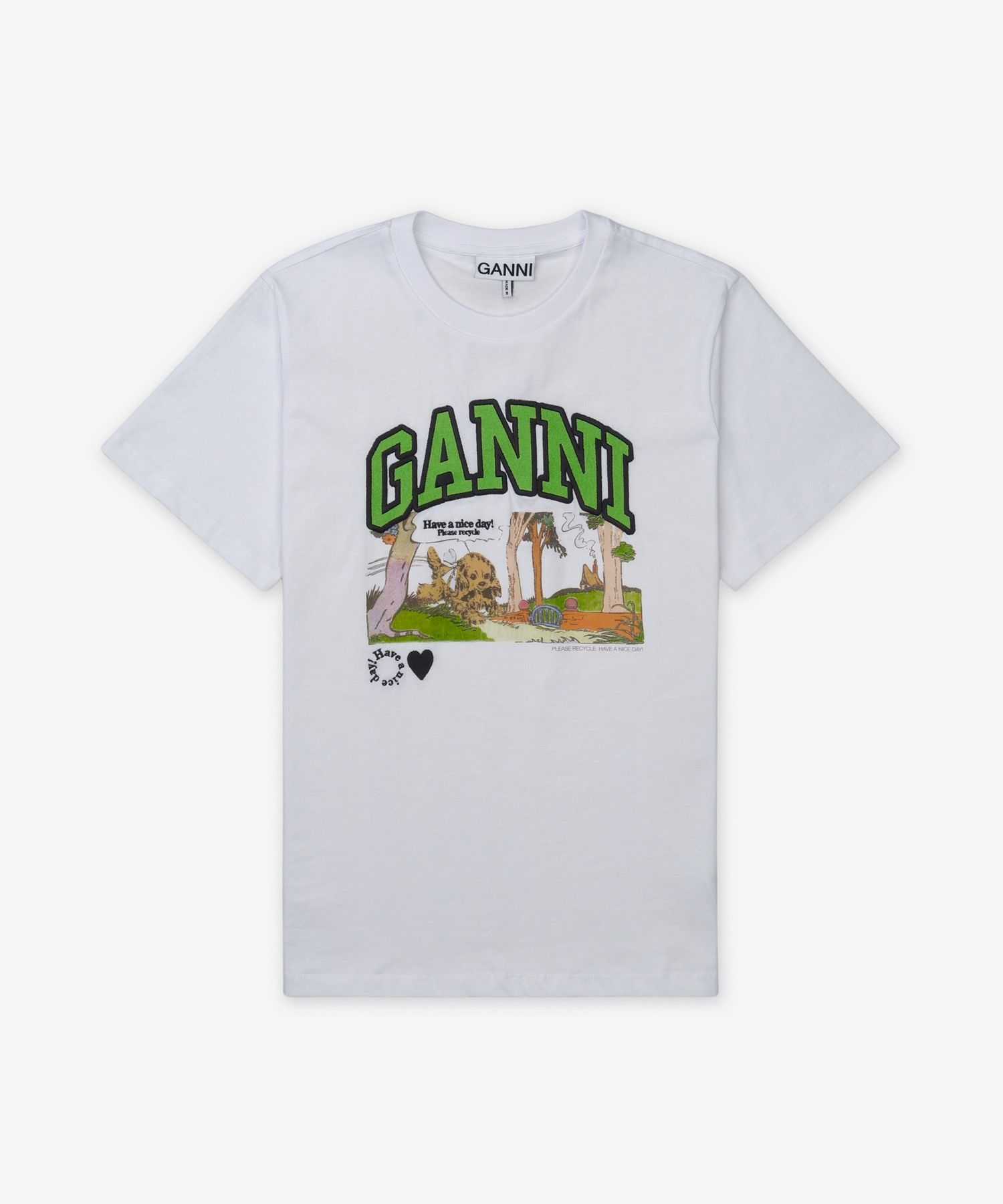 Tシャツ・カットソー *Ganni* Basic Jersey Poppy C Relaxed Fit Short Sleeve T-Shir MUSINSA公式 | GANNI Basic Jersey Poppy C Relaxed Fit Short