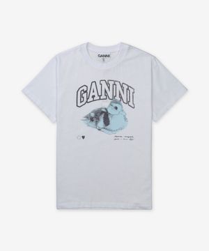 베이직 저지 덕키 릴렉스핏 반소매 티셔츠 - 화이트 / T42903575151