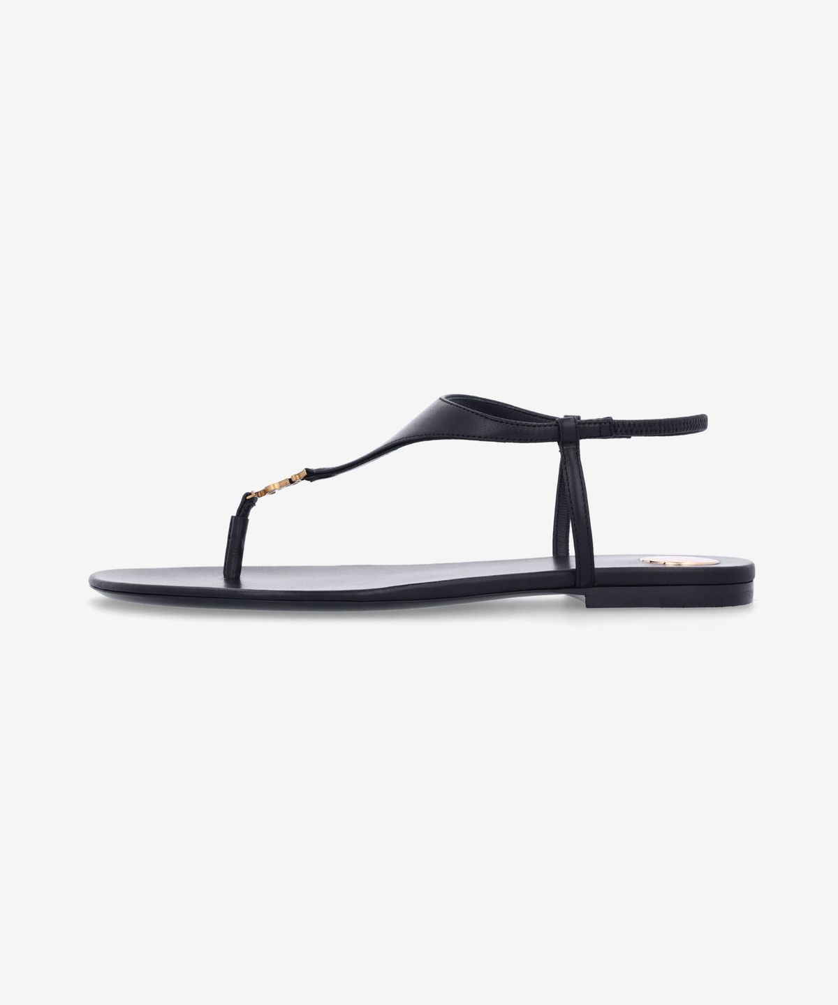 생로랑(SAINT LAURENT) 카상드르 플랫 샌들 - 블랙 / 818293AADF11000