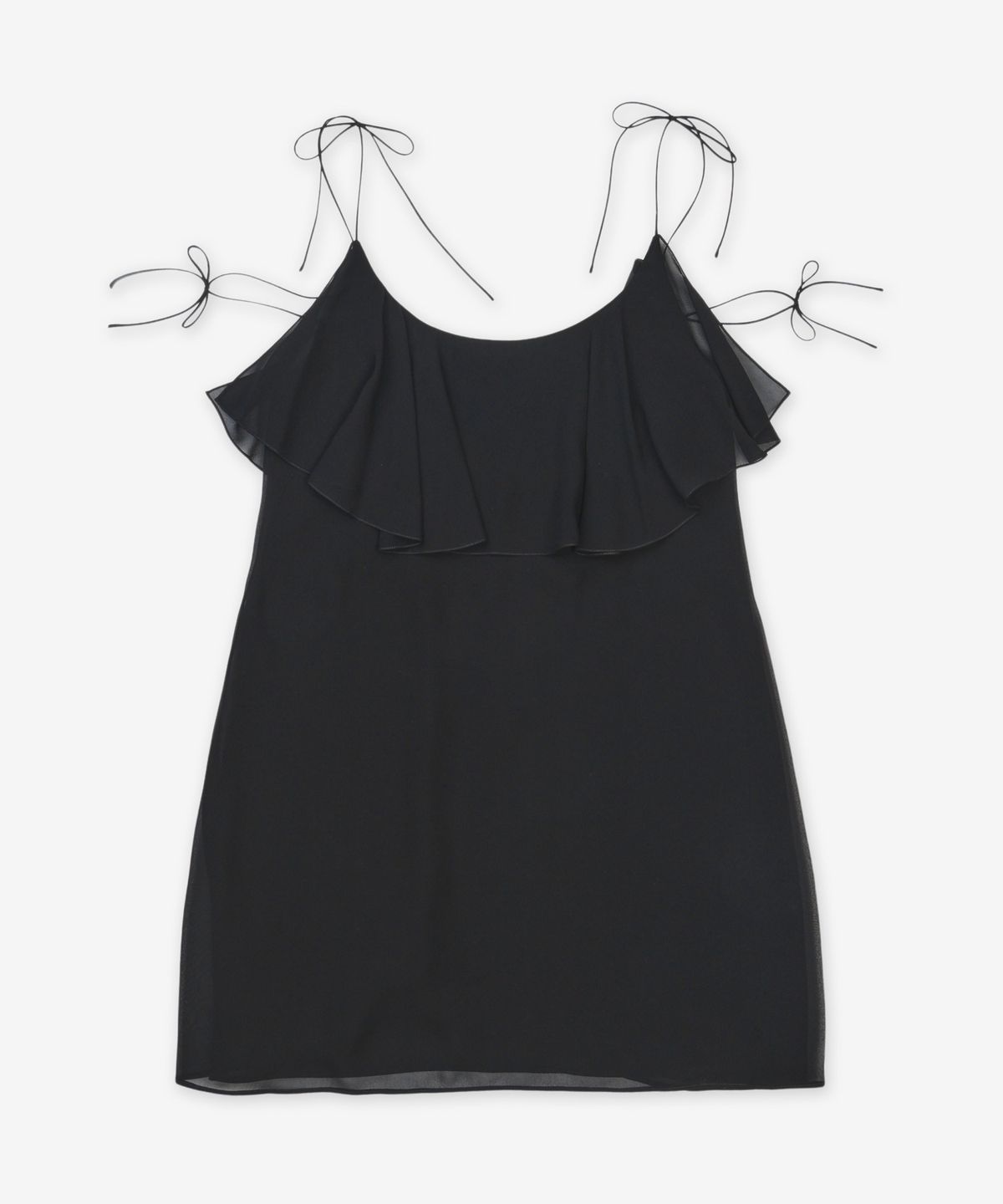 생로랑(SAINT LAURENT) 슬리브리스 원피스 - 블랙 / 820529Y3H361000