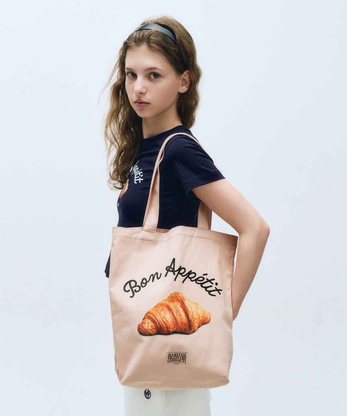 마리떼 프랑소와 저버(MARITHÉ + FRANҪOIS GIRBAUD) BREAD GRAPHIC ECO BAG coral pink