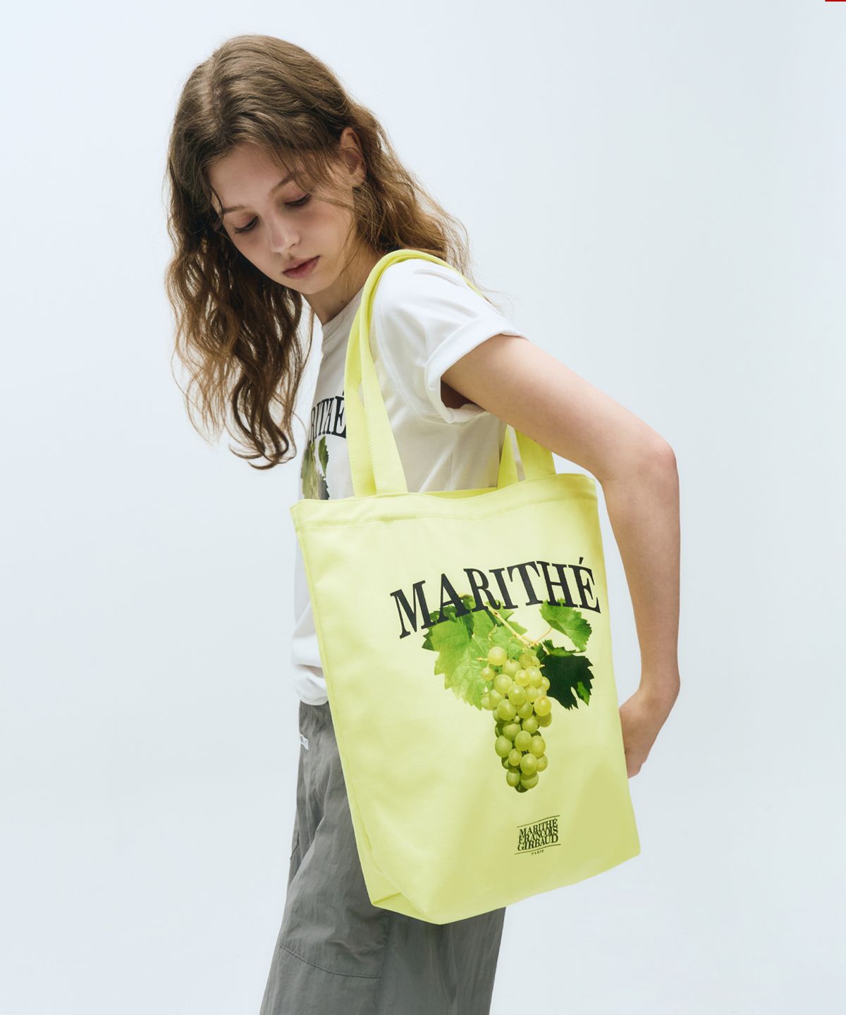 마리떼 프랑소와 저버(MARITHÉ + FRANҪOIS GIRBAUD) GRAPE GRAPHIC ECO BAG light yellow
