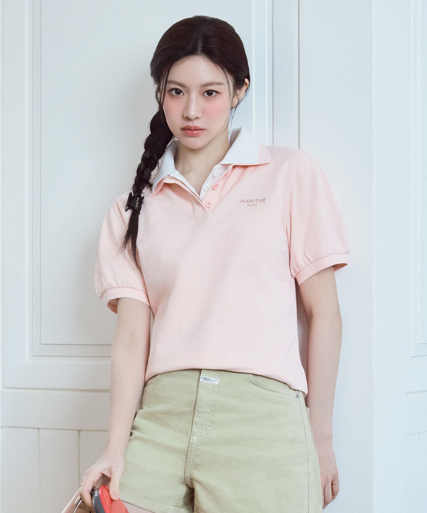 Marithe Francois Girbaud [高尹靜穿] W PIQUE PUFF SLEEVE TEE