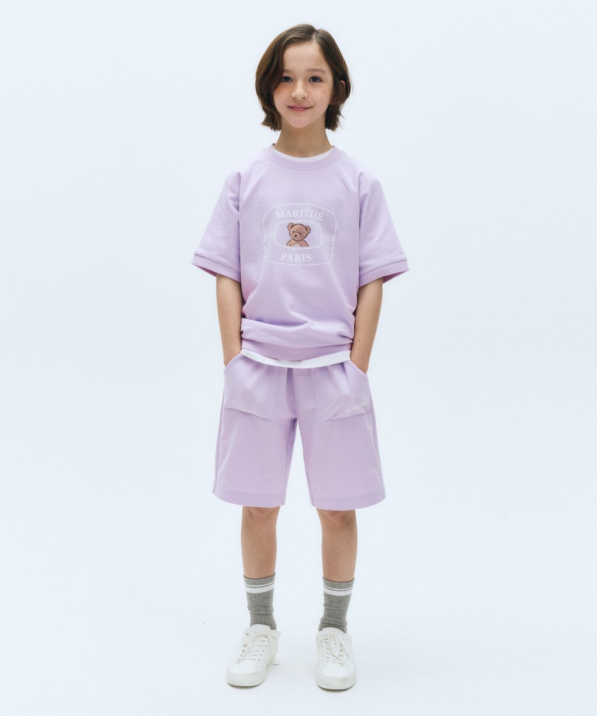 마리떼 키즈(MARITHÉ KIDS) KIDS HALF SWEAT SET-UP lavender