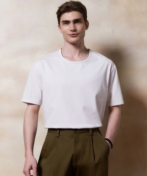 수피마 쿨맥스 스쿱넥 티셔츠 2color