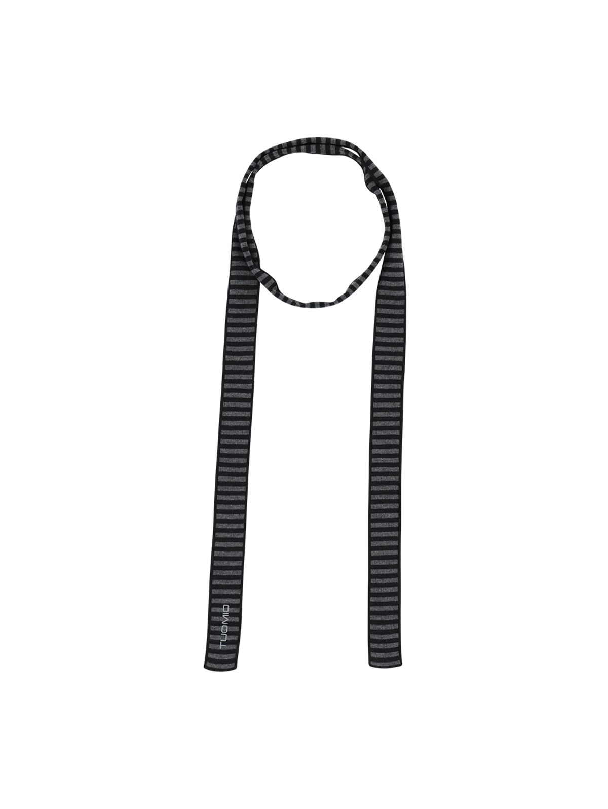 뚜오미오(TUOMIO) STRIPE JERSEY TIE [CHARCOAL]