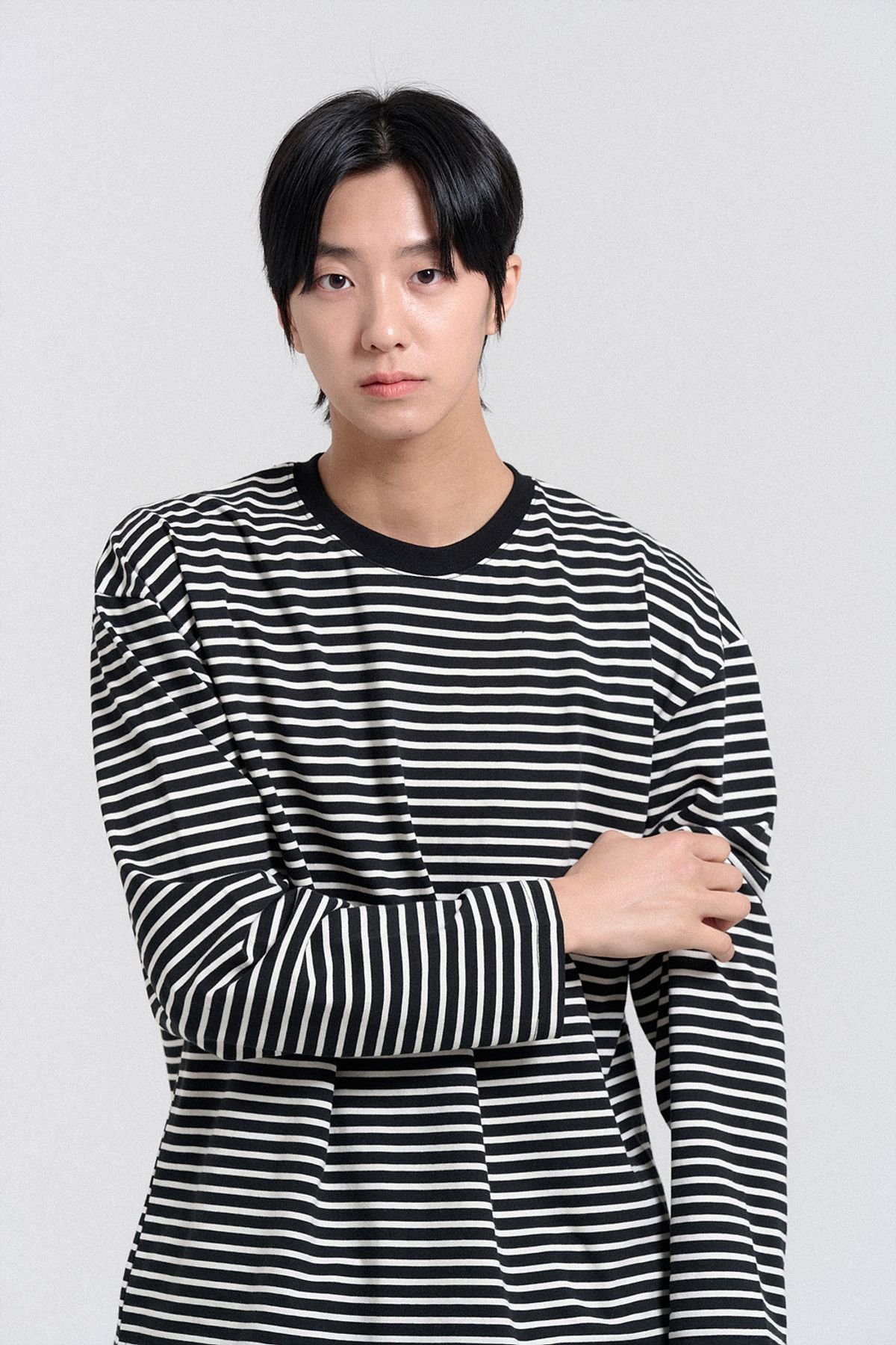 크레드먼스(CREEDMENS) 스트라이프 코튼 긴팔티
