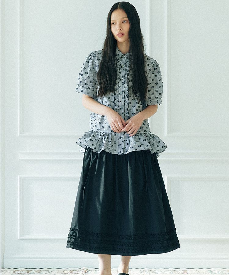 [KOOKEESEE] ★ Vicky frill long skirt MUSINSA | KOOKEESEE Vicky Frill Long Skirt_Black