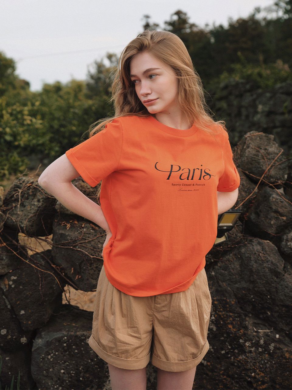 ◇LENINA◇ CALLA city print Tshirt_NAVY MUSINSA | LENINA CALLA city print T-shirt_ORANGE