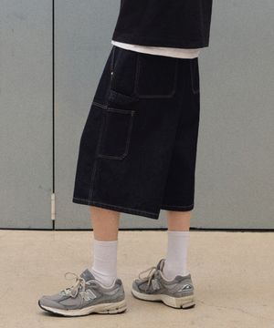 카펜터 데님 버뮤다 쇼츠 [로우 인디고]