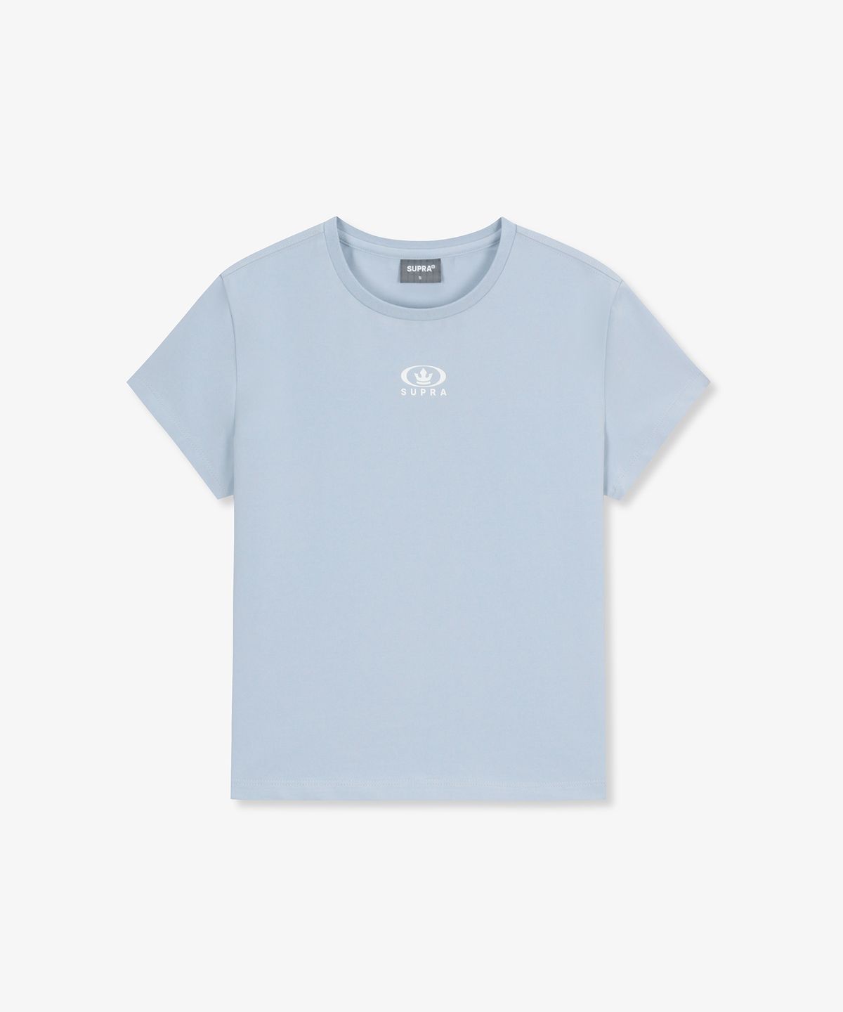 수프라(SUPRA) 여성 로고 크롭 티셔츠(BLUE)