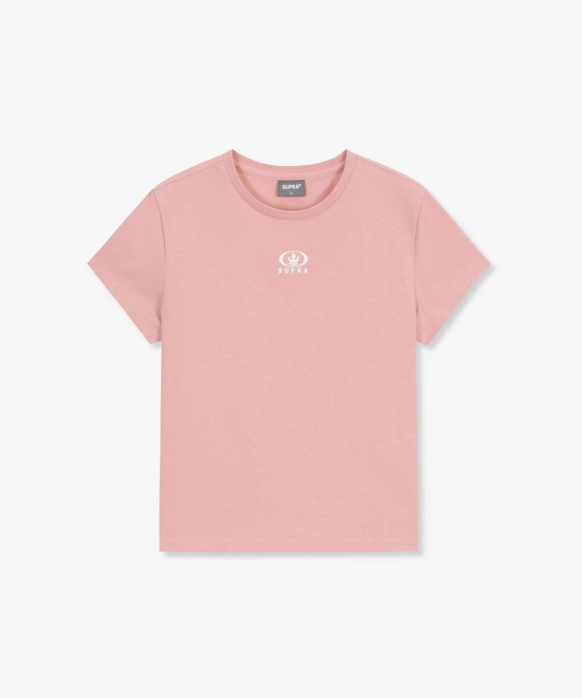 수프라(SUPRA) 여성 로고 크롭 티셔츠(PINK)
