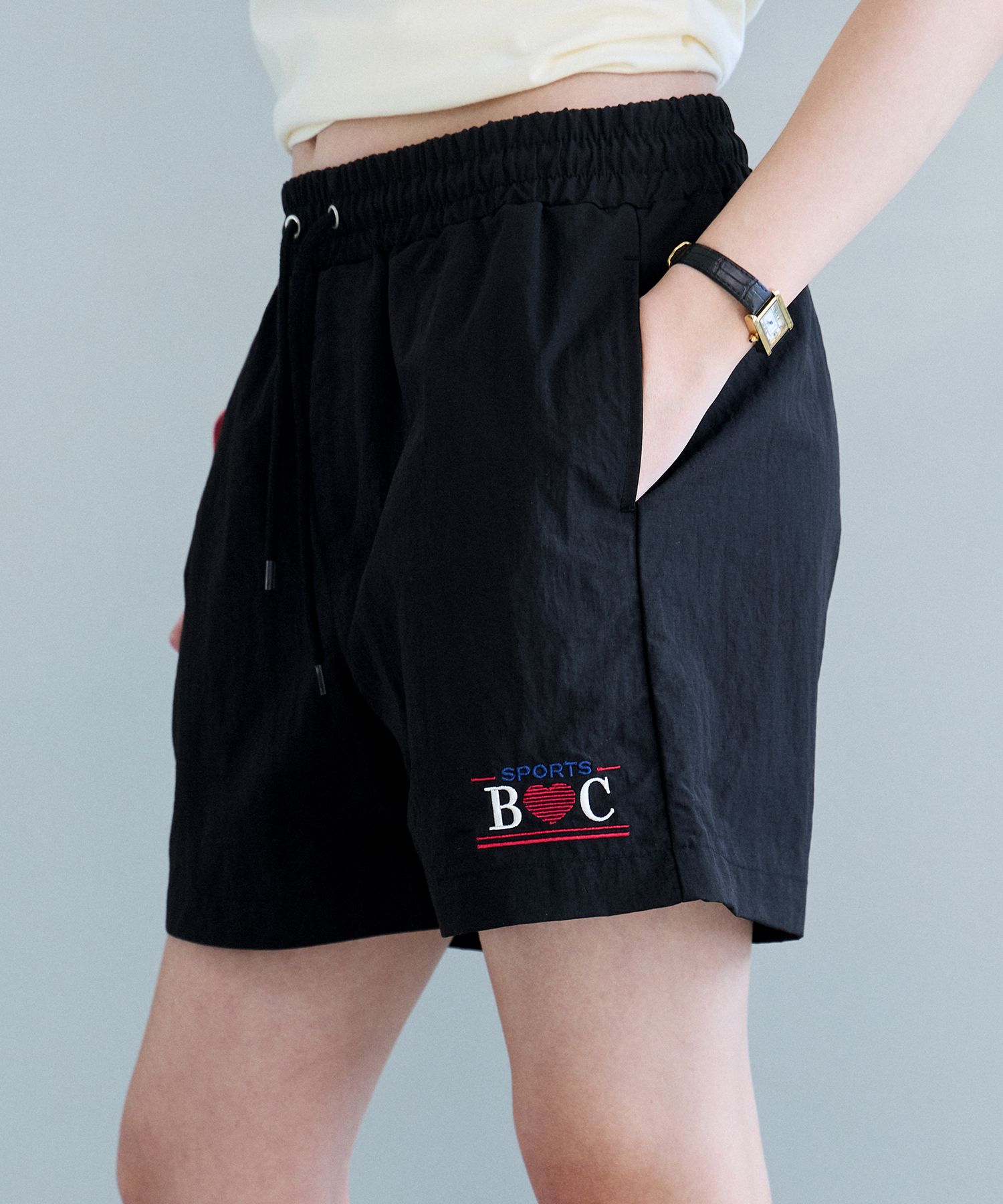 【BITTER CELLS】 Sporty nylon shorts /追跡付 Sporty Nylon Shorts-Blue - 비터셀즈(bittercells)
