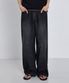 써머 와이드 데님 팬츠_블랙