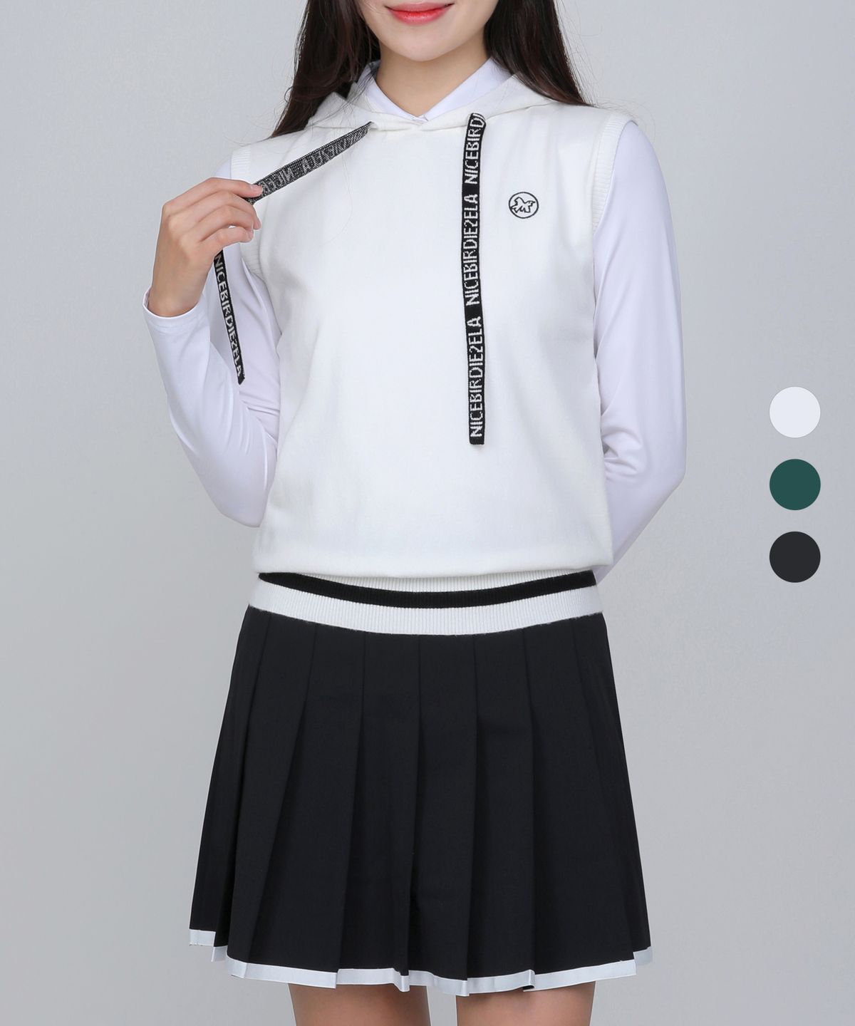 투엘라(2ELA) 후디버디 여성 후드 니트 조끼(W6SV05) 3 Colors