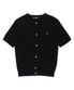 슬림핏 레트로베어 니트 반팔 가디건 BLACK (LP2SF229-076)