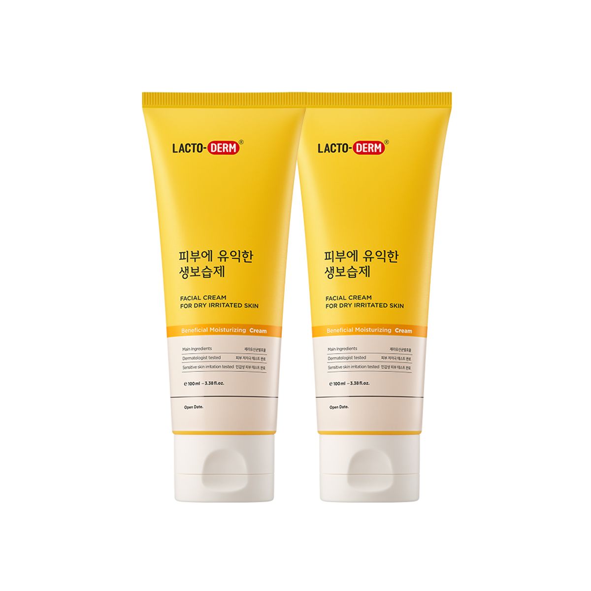 락토덤(LACTODERM) 피부에 유익한 생보습제 100ml 2개