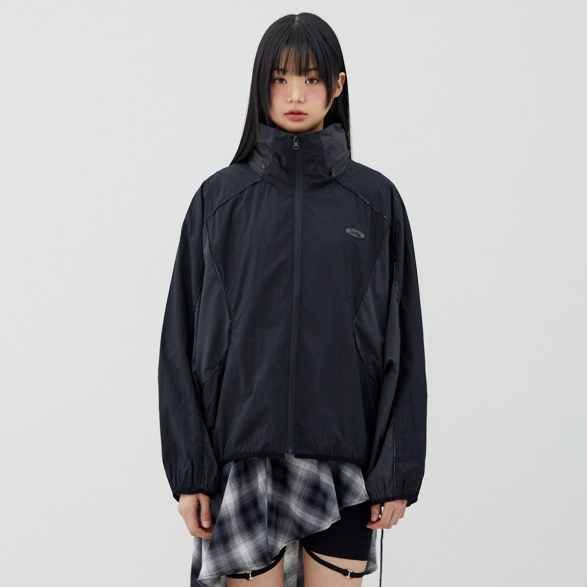 라라폭스(LALAFOX) HIDDEN HOODIE WINDSTOPPER JACKET 바람막이 BLACK BR2WJ002
