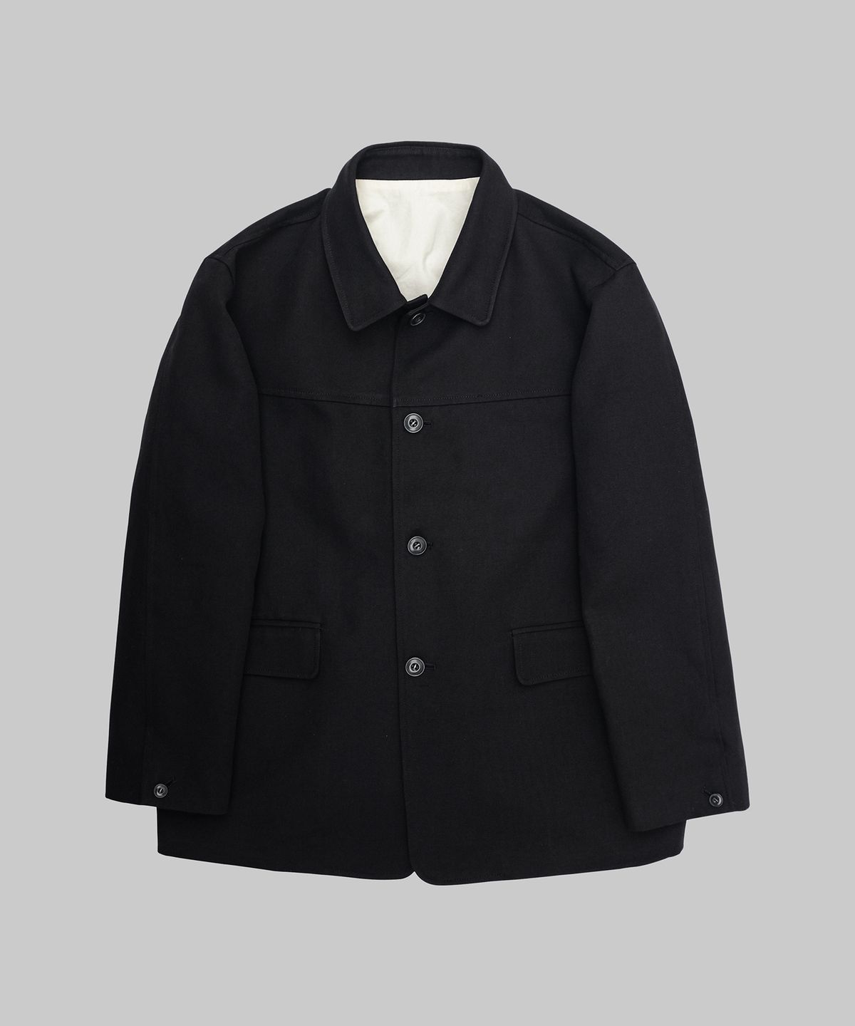 뗄라(TELA) Black Cotton Canvas Work Jacket