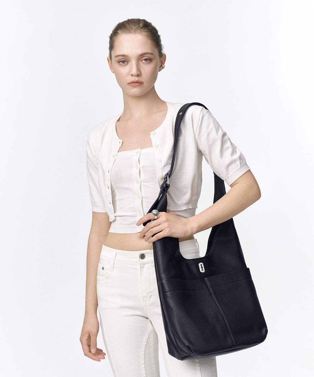 분크(VUNQUE) Perfec Bunny Long Shoulder L (퍼펙 버니 롱 숄더 라지) Black