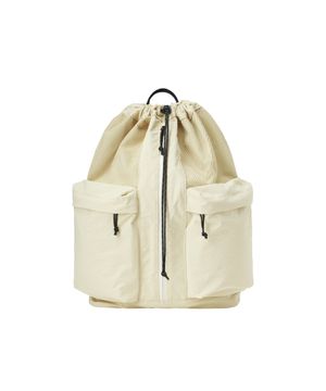DRAW STRING MESH BACKPACK (BEIGE)