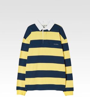 스트라이프 저지 럭비 셔츠 옐로우