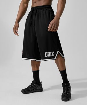 럭비 그래픽 매쉬 버뮤다 팬츠_블랙