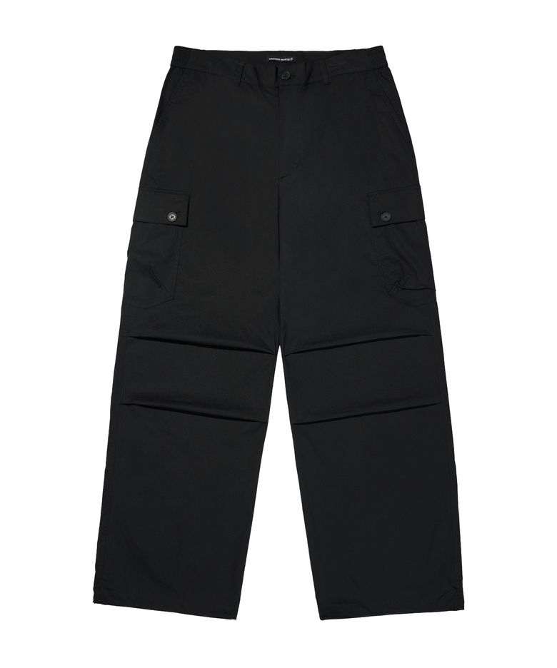 REGULAR FIT CARGO PANTS (BLACK)