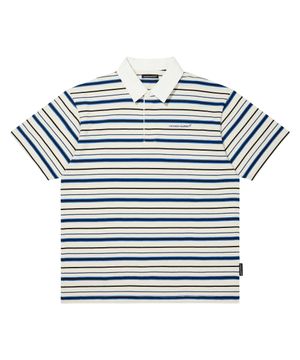 STRIPE POLO TEE (OFF WHITE)