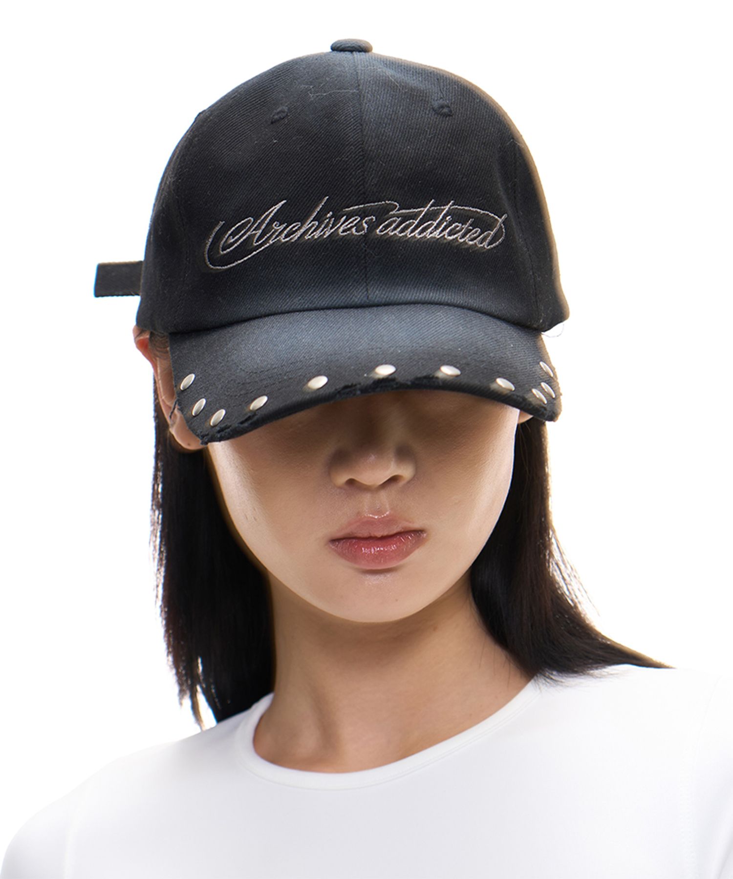 【爆売り！】 MUSINSA (BLACK) CAP RIVET ADDICTED 2000ARCHIVES | 帽子