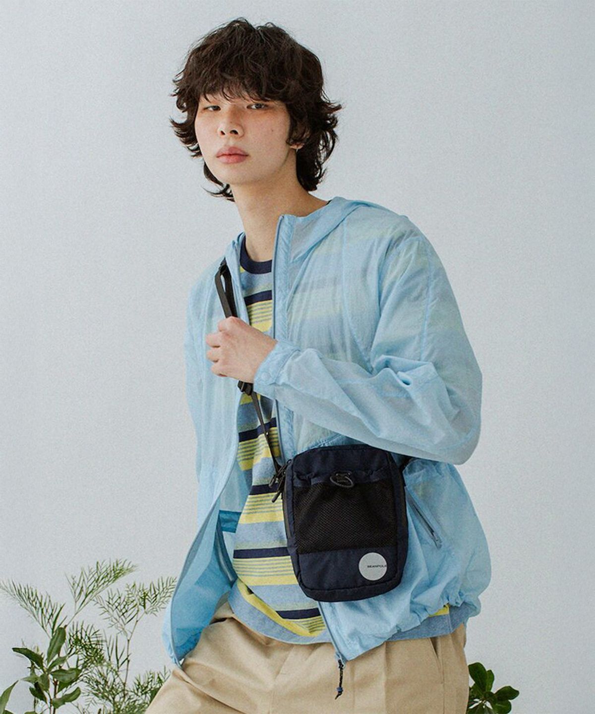 빈폴 멘(BEANPOLE MEN) [BEANPOLEKNAP] 라이트웨이트 윈드브레이커  스카이 블루