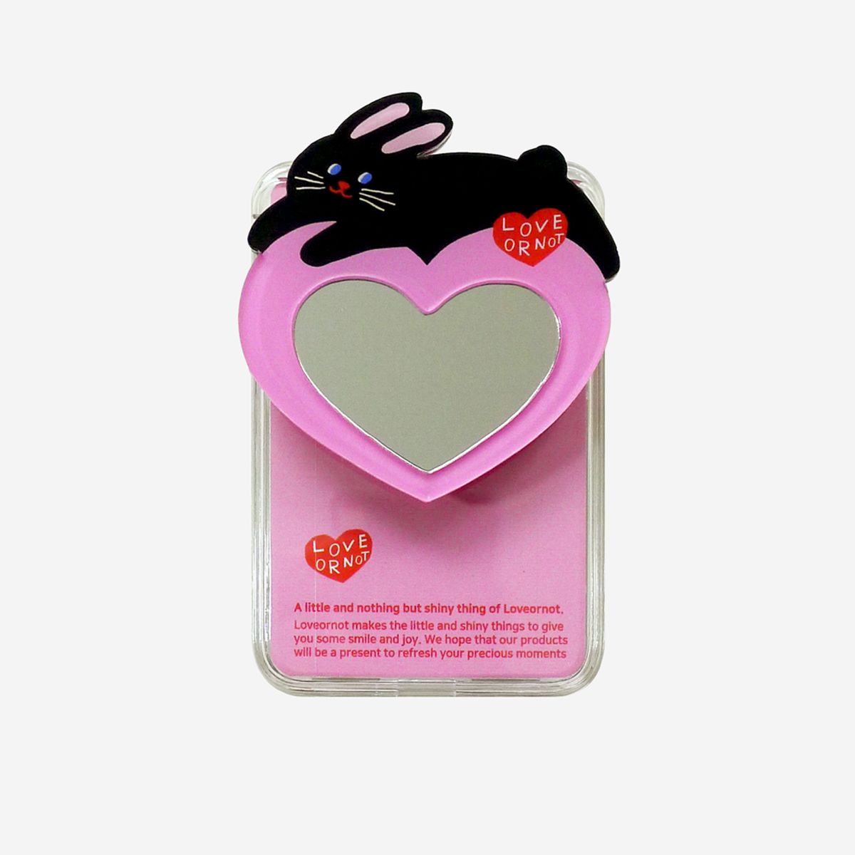 러브오낫(LOVE OR NOT) 맥세이프 미러-카드톡_Black Rabbit Love Magsafe Mirror-Cardtok
