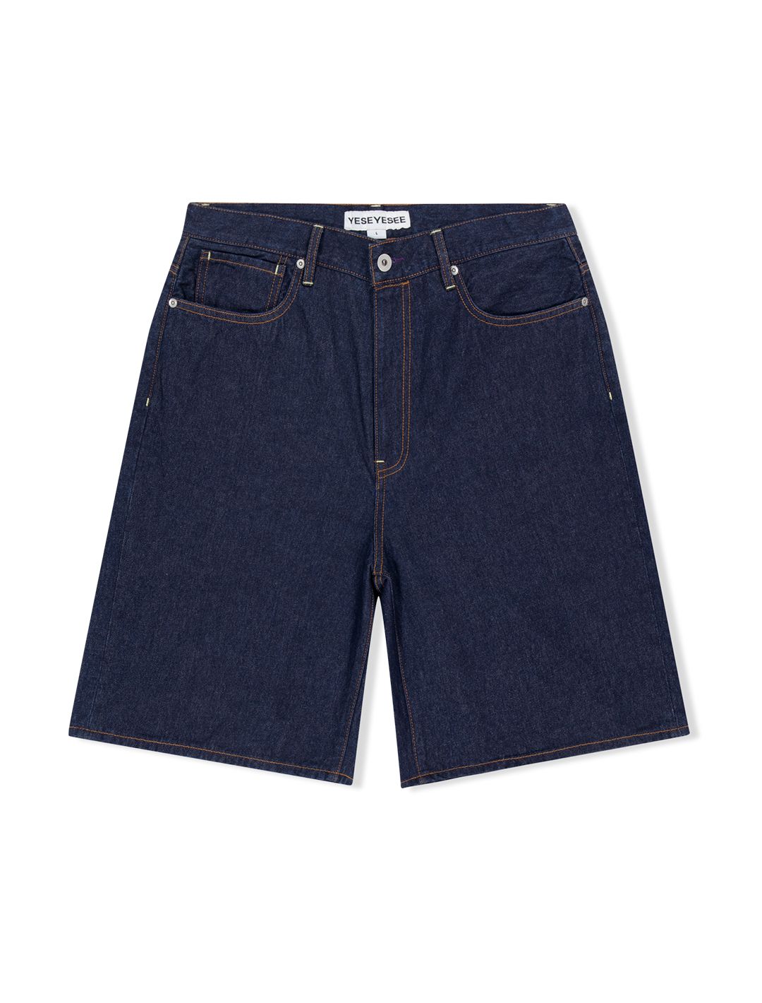 MUSINSA | YESEYESEE Basal 5 Pockets Denim Shorts Dark Indigo