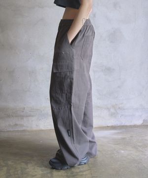 Cargo Pocket Parachute Pant - Gray