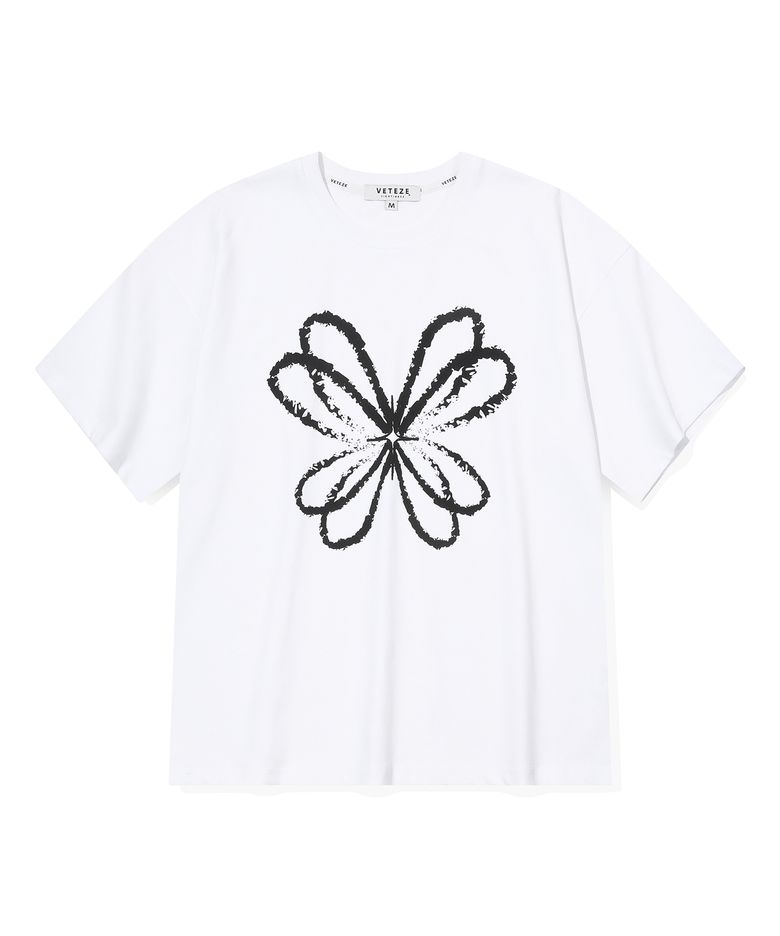오브에 스타리본 스프레이 티셔츠 (WHITE)