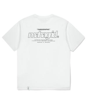 BACK THIRD LOGO TEE WHITE(MG2FMMT502A)