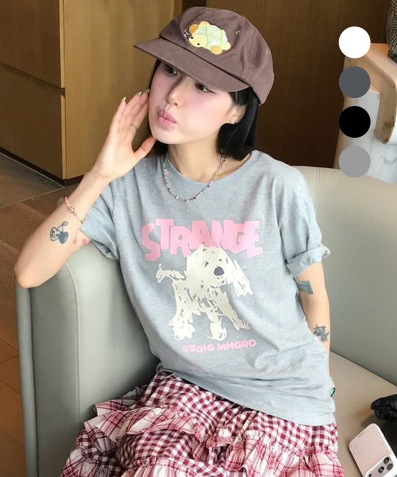 STRANGE PUPPY TEE_4colors