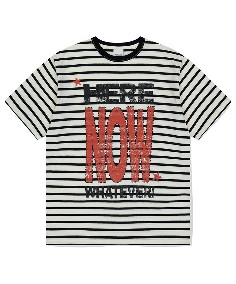 HERE NOW STRIPE TEE(MG2FMMT545A)
