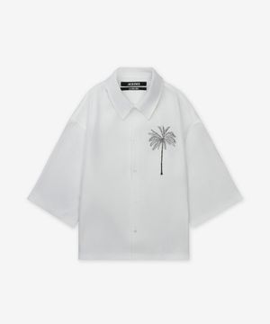 라 슈미즈 알로에 반소매 셔츠 - 팜트리 화이트 / 255SH11217272CM