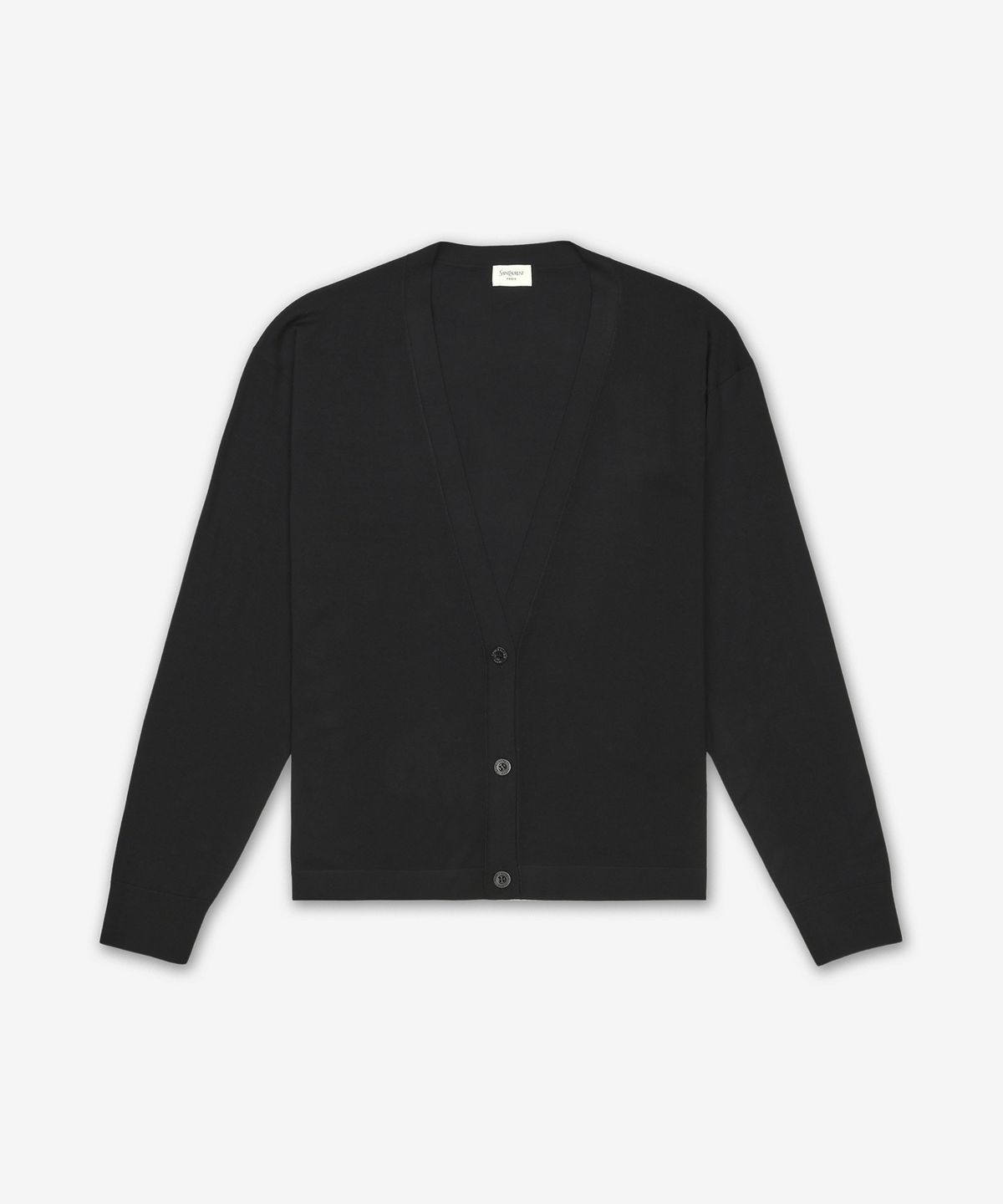 생로랑(SAINT LAURENT) 울 오버핏 가디건 - 블랙 / 823582Y76TC1000
