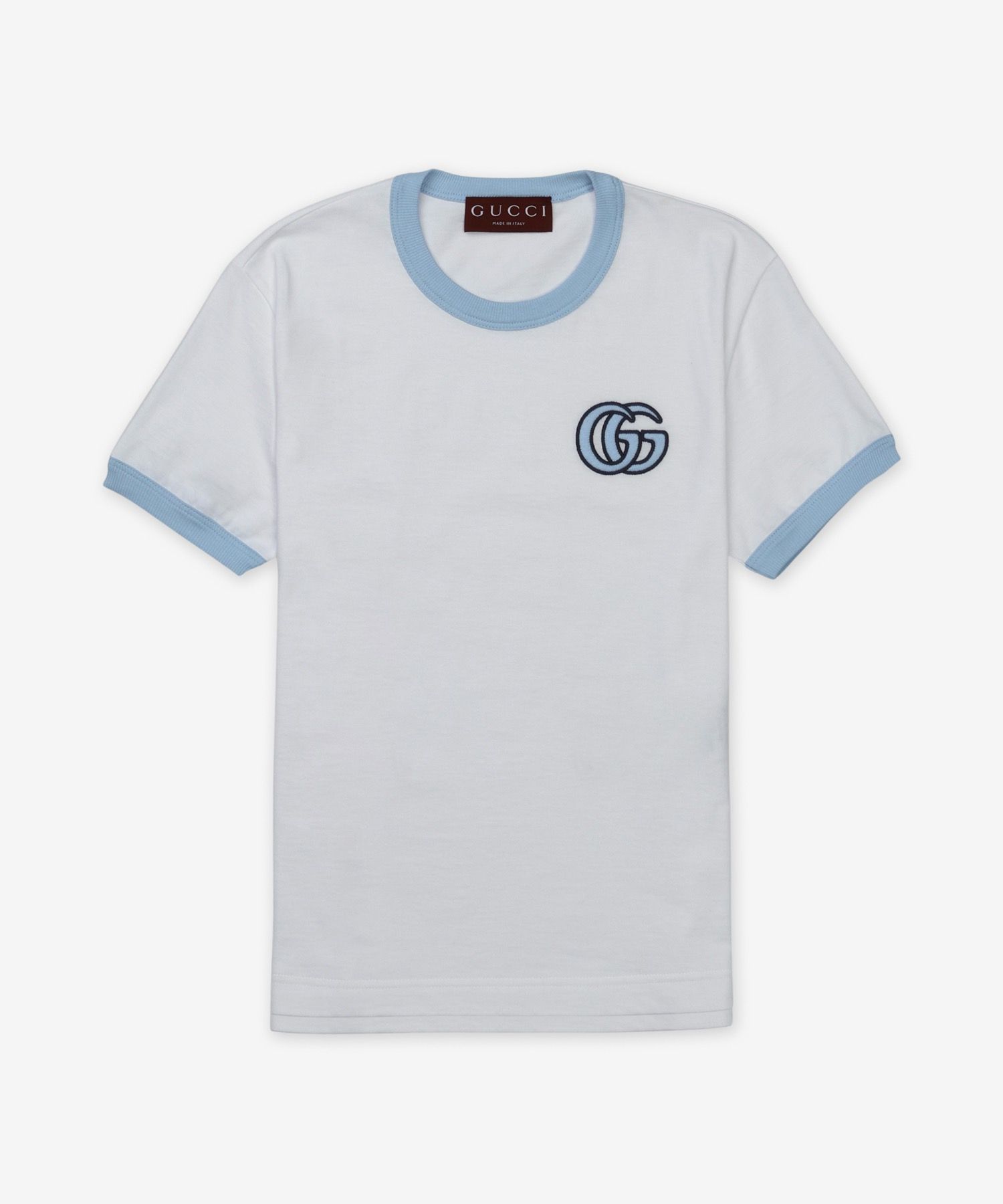 【可愛い♪】GUCCI Embroidered Cotton Jersey Short Sleeve Embroidered cotton jersey T-shirt in white | GUCCI® US