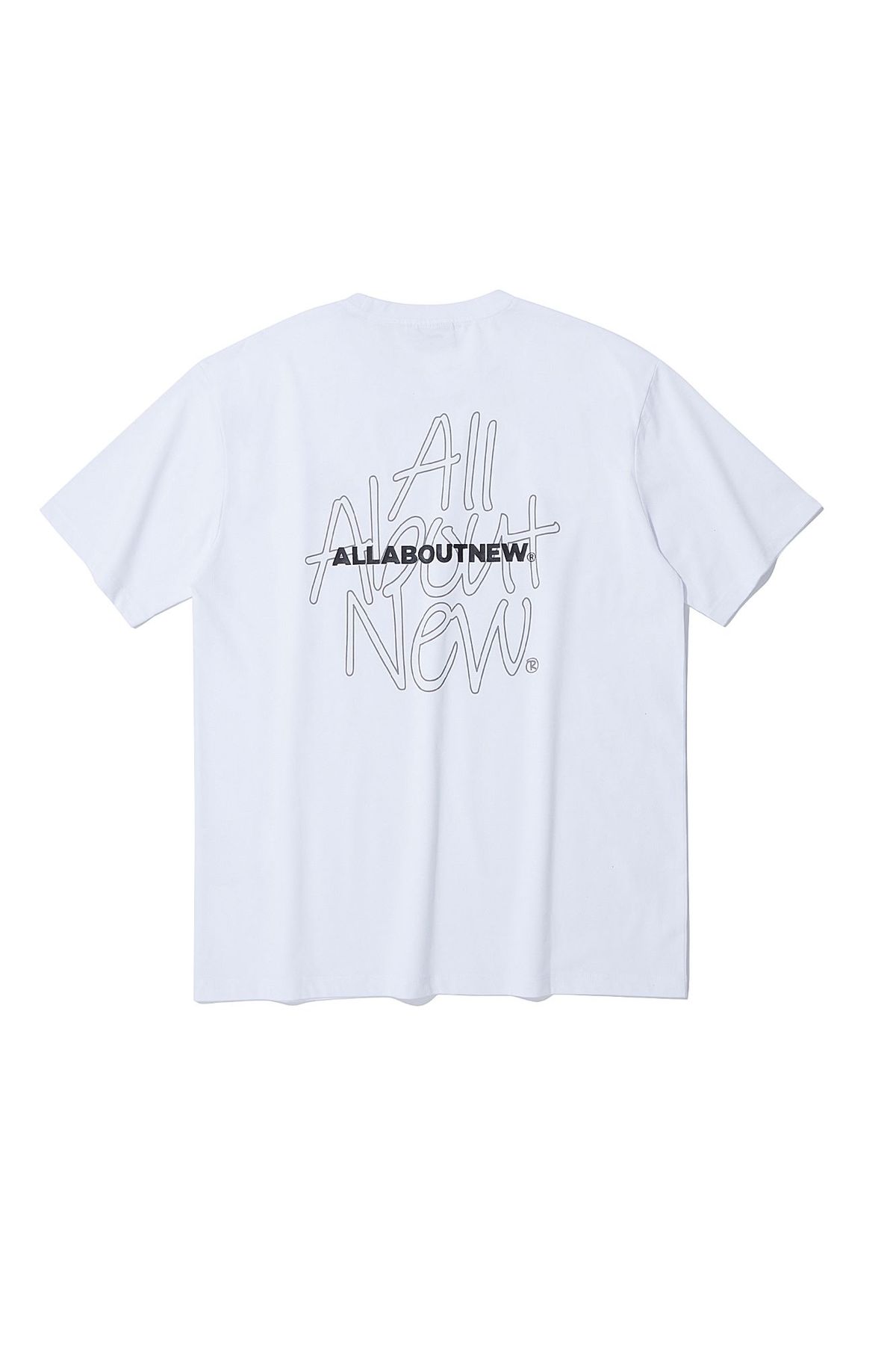 올어바웃뉴(ALL ABOUT NEW) 시그니처 로고 반팔 화이트 ANZ2TR36AWH