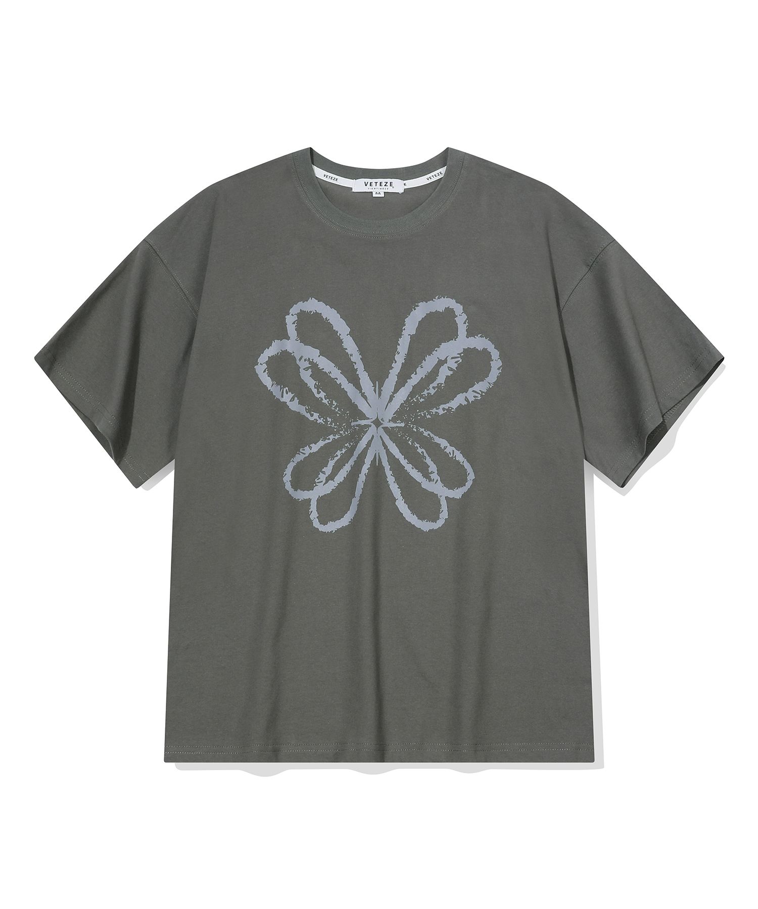 MUSINSA | VETEZE OBE STARRIBON SPRAY T-SHIRT (GRAY)
