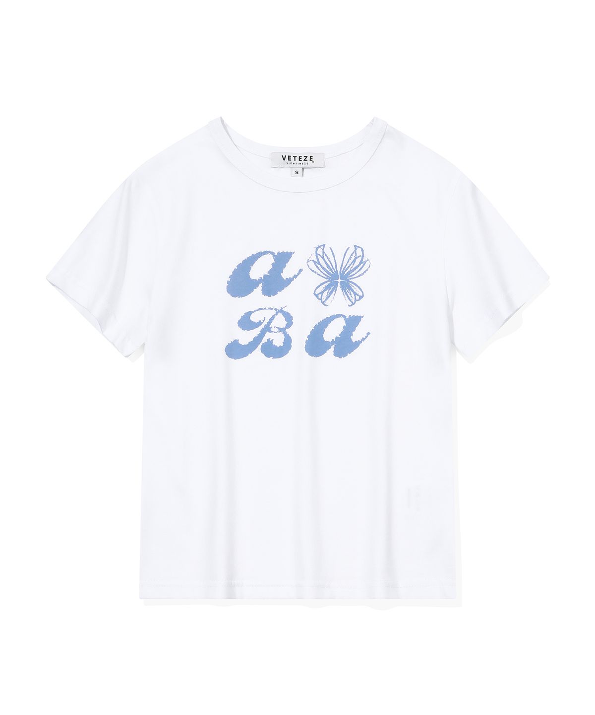 베테제(VETEZE) 오브에 ABA 스타리본 하프 티셔츠 (WHITE)