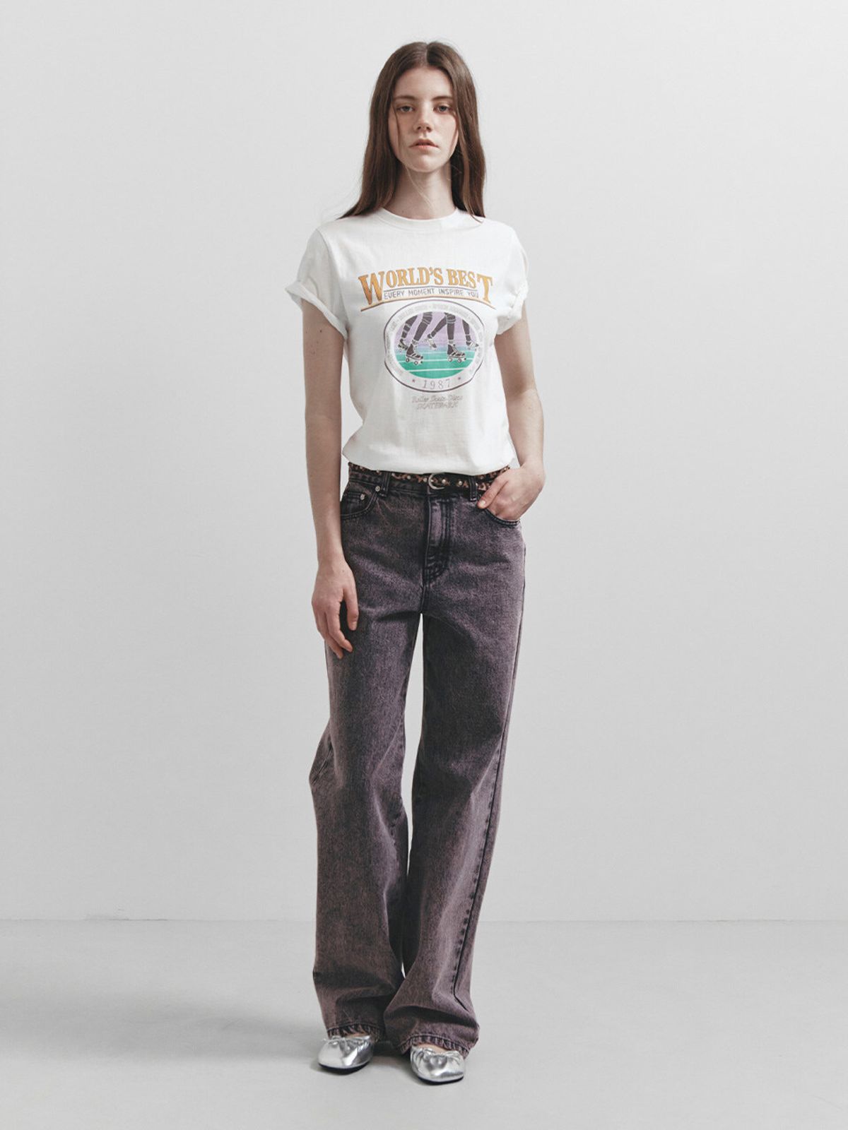 레이브(RAIVE) Purple Colored Denim Pants in Purple VJ5SL404-82